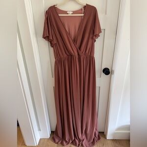 Dark Mauve/Rust Maxi Dress